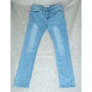 Free Planet Jeans Light Wash Blue Denim Low Rise RN148549 Women's Actual 29x30